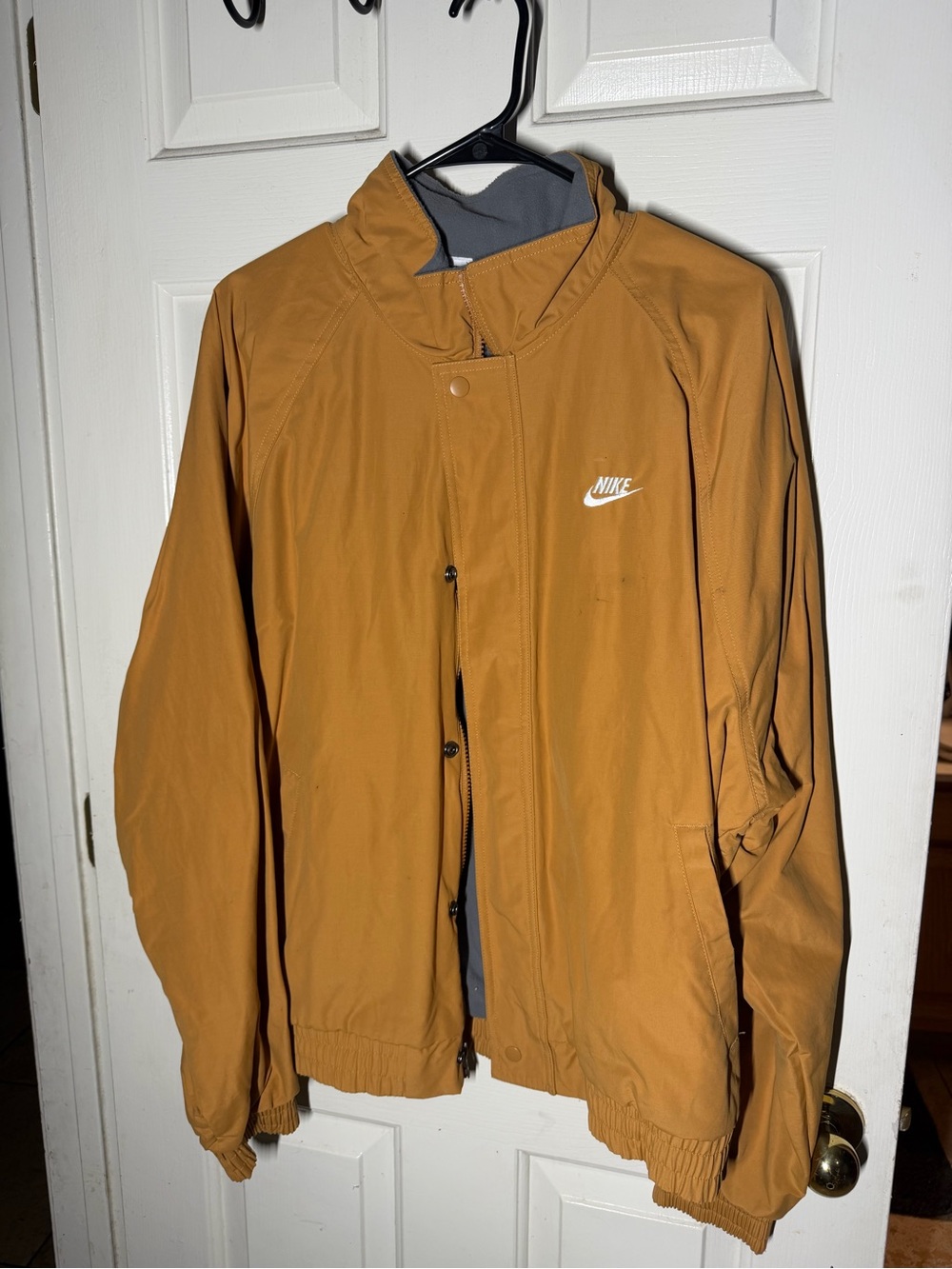 Nike Men's Mustard Brown Windbreaker Jacket